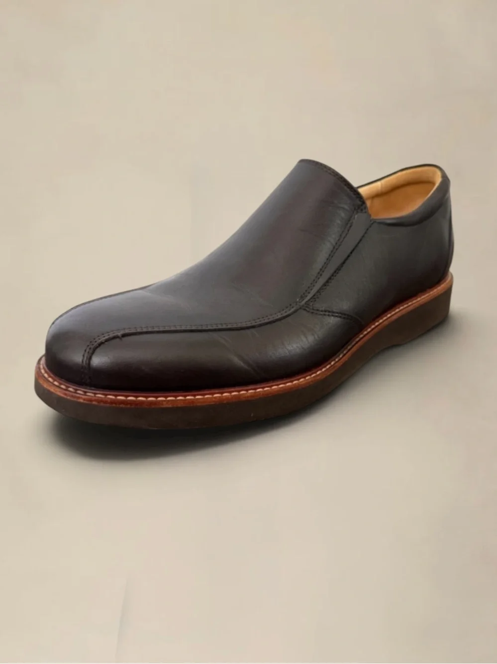 SAMUEL HUBBARD Frequent Traveler Dark Brown Leather Loafers Size 9.5